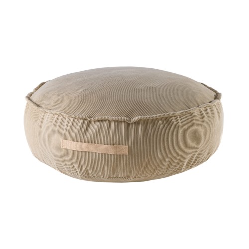 Slimcord Round Pouf, Sand