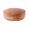 Slimcord Round Pouf, Brick