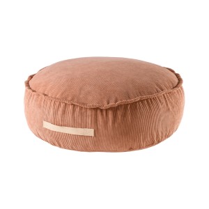 Slimcord Round Pouf, Brick