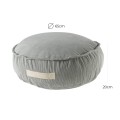 Slimcord Round Pouf, Grey