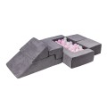 Velvet Bricks Set - Multifunctional Playground for Children Gray