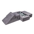 Velvet Bricks Set - Multifunctional Playground for Children Gray