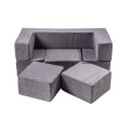 Velvet Bricks Set - Multifunctional Playground for Children Gray