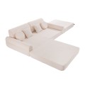 Boucle Premium Kids Sofa, White