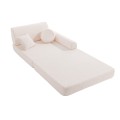 Boucle Premium Kids Sofa, White