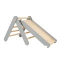 Slide-climbing wall 2in1, Wooden, Grey.