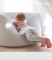 Round Ball Pit with 300 balls, 90x40cm, Light Grey, Cotton