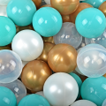 Round Ball Pit with 250 balls, 90x30cm, Light Grey, Cotton, Model Dreams