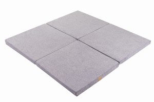 Velvet Play mat Square Light Gray