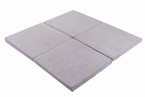 Velvet Play mat Square Light Gray
