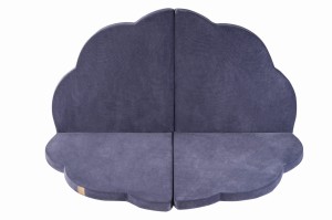 Velvet Play mat Cloud Blue-Gray