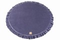 Velvet Play mat Round Blue-Gray