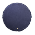 Velvet Play mat Round Blue-Gray