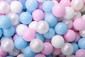 Soft Plastic Balls 7cm for the Ball Pit Set 100pcs: White Pearl/Pastel Pink/White/Baby Blue