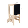 Wooden Learning Tower with Black Board, Natural