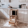 Wooden Learning Tower with Black Board, Natural