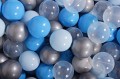 Round Ball Pit with 300 balls, 90x40cm, Dark Grey, Cotton