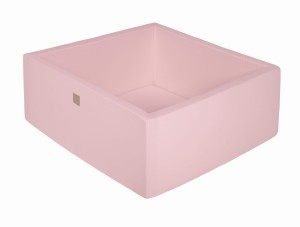 Square Ball Pit without balls, 90x90x40cm, Light Pink, Cotton