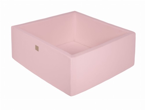 Square Ball Pit without balls, 90x90x40cm, Light Pink, Cotton