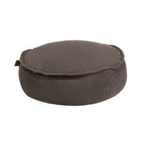 Aesthetic Round Pouf, Brown