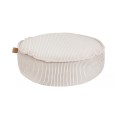 Aesthetic Round Pouf, Ecru
