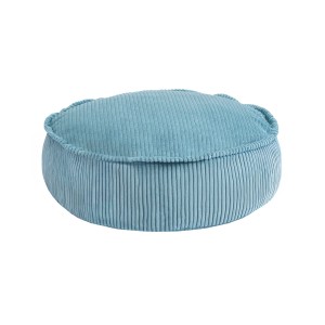 Aesthetic Round Pouf, Turquoise