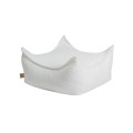 Boucle Square Puff, White