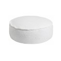 Boucle Round Pouf,White