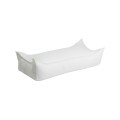 Boucle Rectangular Puff, White