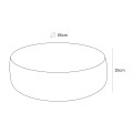 Bearly Round Pouf, Light grey