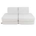 Boucle Pocket Basic Kids Sofa, White