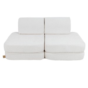 Boucle Pocket Basic Kids Sofa, White