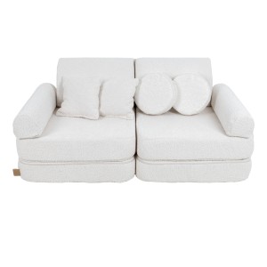 Boucle Pocket Plus Kids Sofa, White