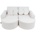 Boucle Pocket Max Kids Sofa, White