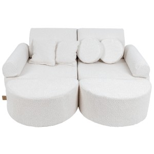 Boucle Pocket Max Kids Sofa, White