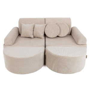 Slimcord Pocket Max Kids Sofa, Ecru
