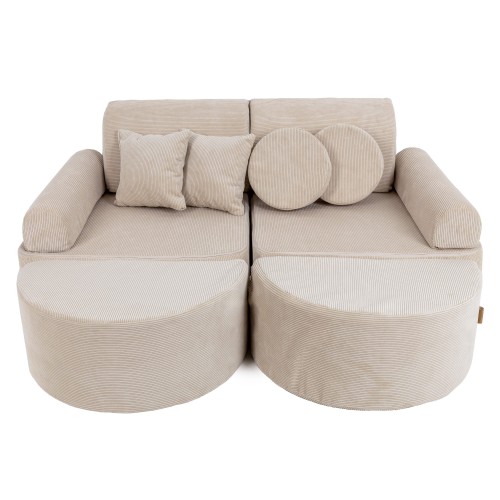 Slimcord Pocket Max Kids Sofa, Ecru