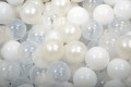 Square Ball Pit with 200 balls, 90x90x40cm, Light Pink, Cotton