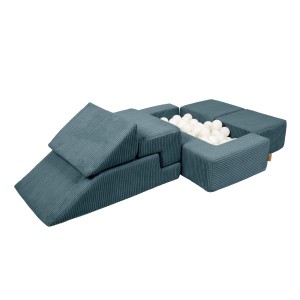 Aesthetic Bricks Kids Sofa, Turquoise