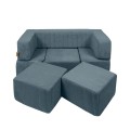 Aesthetic Bricks Kids Sofa, Turquoise