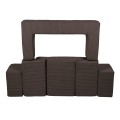 Aesthetic Bricks Kids Sofa, Brown