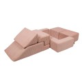 Aesthetic Bricks Kids Sofa, Powder pink