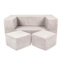 Aesthetic Cube Kids Sofa, Ecru