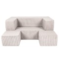 Aesthetic Cube Kids Sofa, Ecru
