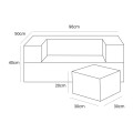 Aesthetic Cube Kids Sofa, Ecru