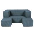 Aesthetic Cube Kids Sofa, Turquoise