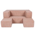 Aesthetic Cube Kids Sofa, Powder pink
