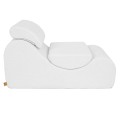 Boucle Wave Lounger, White
