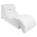 Boucle Wave Lounger, White