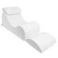 Boucle Wave Lounger, White